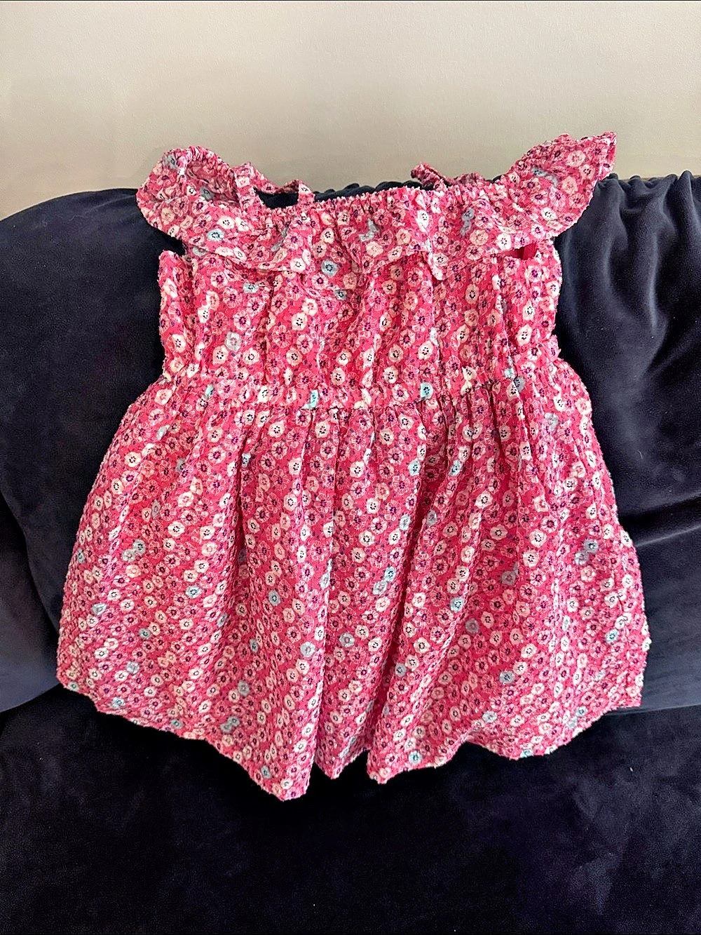 Pink Floral Ruffle Gymboree Dress Like New